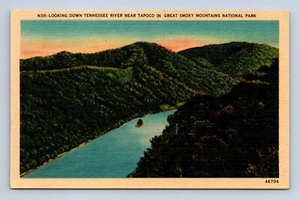Postal del Parque Nacional de las Grandes Montañas Humeantes del Río Tennessee cerca de Tapoco sin publicar - Imagen 1 de 2