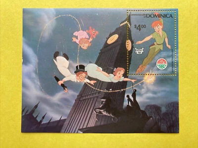 Peter Pan Souvenir Sheet from Dominica Christmas 1980 - Image 1 of 4