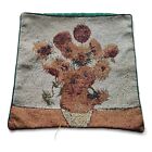Cushion Cover Van Gough Sunflower Square Embroidered Zip Cushion Cover