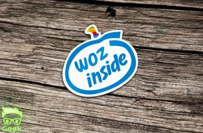NEW | 1x STICKER “Woz inside“ | Colors | Retro Geek | Apple ][ //e IIc 2 Wozniak - Bild 1 von 4