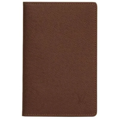 LOUIS VUITTON Porte 2 Cartes Vertical Marrón Taiga Cuero Tarjetero Portatarjetas RARO Foto 1 de 4