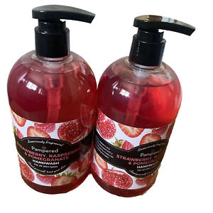 2x 500ml Luxurious Pampered strawberry, raspberry & pomegranate hand wash