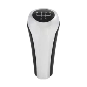 Car Auto Gear Shift Knob Black Leather Metal 5 Speed Fit for BMW E and Z Series - Picture 1 of 10