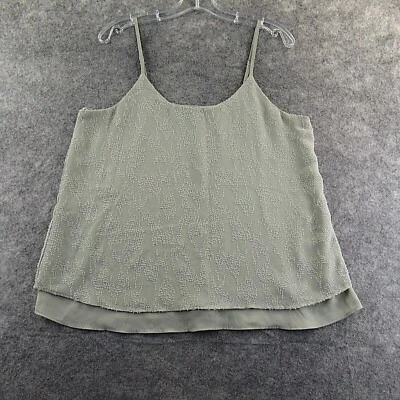 Mi Ami Francescas Womens Tank Cami Medium Green Lined Adjustable Straps Casual - Image 1 of 4