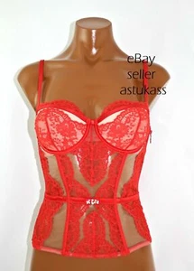 Victoria's Secret Designer Collection Embellished Corset sz 32C / EU 70C red - Picture 1 of 3