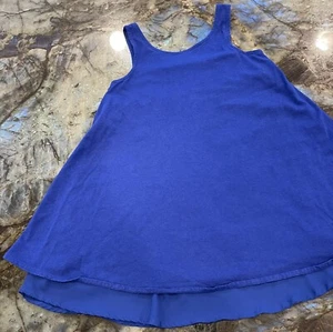 Ralph Lauren POLO MÄDCHEN BLAU BAUMWOLLE/MODAL SWING/TRAPEZ GEFÜTTERT KLEID GRÖSSE 6 - Bild 1 von 6