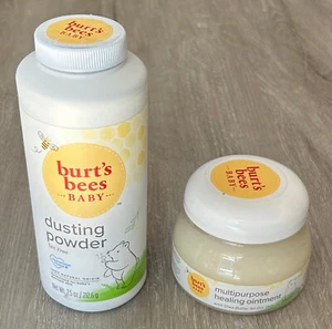 SEALED Burt's Bees Baby Dusting Powder & Multipurpose Healing Ointment 7.5 oz - Picture 1 of 8