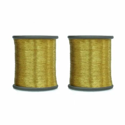 Metallic Zari Thread for Embroidery, Sewing and Jewelry Making Gold  0.1MM 2Pcs - Image 1 of 4