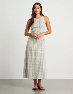 JAG Poppy Gingham Maxi Dress in Green Tea – Size 12 - 5+ items free AU post - Picture 1 of 11