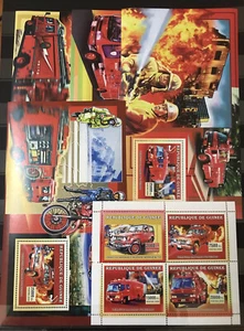 Guinea - Firefighters / Fire Trucks / Special Transport - stamps - MNH** F100 - Picture 1 of 1