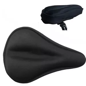 Fahrrad Sattelbezug Fahrradpolster Dick Gel Weich Silikon Sitz Fahrradkissen Schwarz - Bild 1 von 3