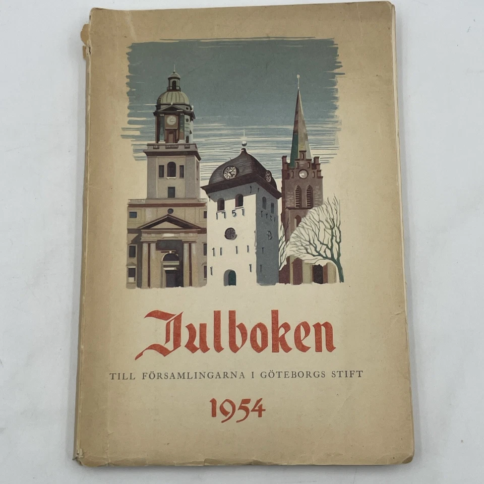 Vintage 1954 Swedish Christmas Book Julboken Prayers Bible Study PB Illustrated  - Image 1 of 4