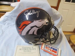 FULL SIZED FOOTBALL HELMET WITH COA AUTOGRAPHED BY JOHN ELWAY - Foto 1 di 7