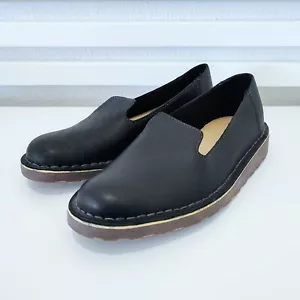 LL Bean Stoningtonn Leather Women Slip On Loafers Black Size 7.5 M 507146 #012 - Picture 1 of 10