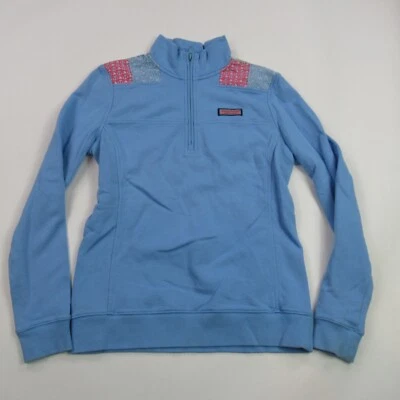 Vineyard Vines Sweater Womens Extra Small Blue Long Sleeve 1/4 Zip Pullover - Image 1 of 4
