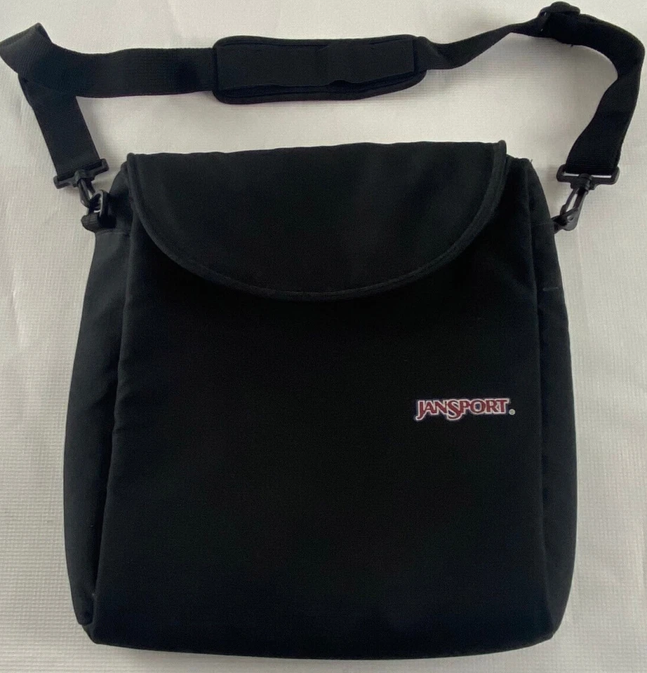 Jansport Bolso Mensajero Laptop Durante la Noche Multi Bolsillo Negro Bolso de Hombro Foto 1 de 4