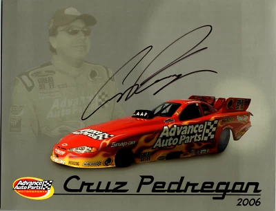 2006 NHRA Cruz Pedegron 手工签名 8.5x11 Cardstock Advanced Nitro 有趣汽车 — 第 1/2 张图片