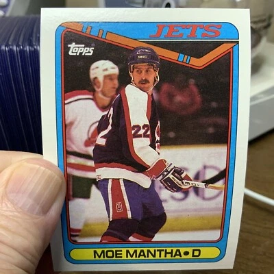 1990-91 Topps Hockey Card Moe Mantha Winnipeg Jets #354 - Image 1 of 2
