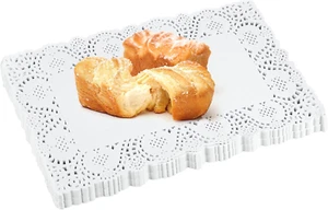 Rectangular Paper Doilies, 7.5×12 Inch Disposable Lace Placemats (White) 100 - Picture 1 of 11
