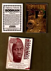 1996 Bleachers Edizione Limitata Carta Oro 23kt Dennis Rodman #01575/10.000 - Foto 1 di 4