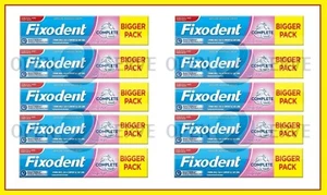 10x Fixodent Original - Adhesive Cream Complete Full/Partial Denture-Bigger Pack - Picture 1 of 2