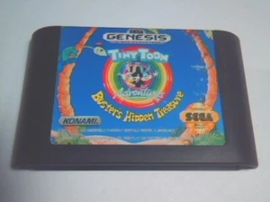 Tiny Toon Adventures Buster's Hidden Treasure Genesis game cartridge - Picture 1 of 3