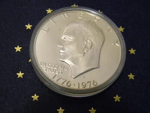 1776/1976 S Bicentennial Eisenhower Ike Deep Cameo Proof Dollar 40%Silber Dollar - Bild 1 von 8
