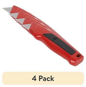 (4 pack) Hyper Tough Retractable Utility Knife With 5 Utility Blades - Picture 1 of 9