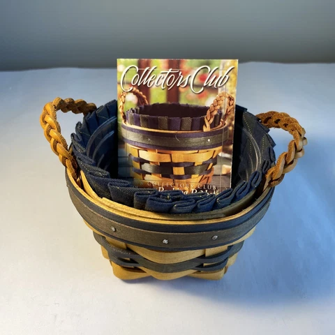 Longaberger 1998 Collectors Club Thyme Booking Basket 19224 Handwoven with Paper Cover