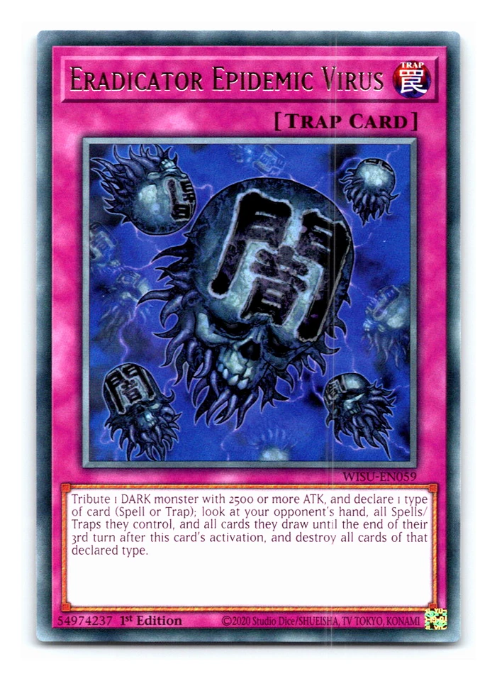 Eradicator Epidemic Virus - WISU-EN059 -   Rare - 1st Edition - Yugioh - Image 1 of 1