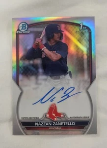 2023 Bowman Draft Chrome Refractor Auto Nazzan Zanetello #CDANZ  /499 - Picture 1 of 2