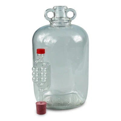 BREW2BOTTLE 1 x 5ltr Glass Demijohn With Bung & Airlock