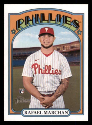 2021 Topps Heritage #718 Rafael Marchan SP RC - Image 1 of 2