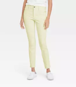 Pantalones de mezclilla ajustados al tobillo para mujer de gran altura - hilo universal - amarillo - varias tallas - S661 - Imagen 1 de 5