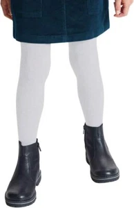 Baby Toddler Girls Uniform Tights Warm Organic Cotton White Black Grey Pink - Picture 1 of 9