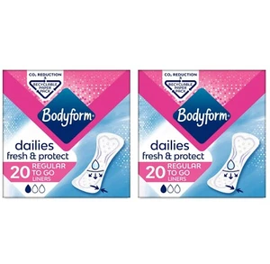 Bodyform Dailies Regular Panty Liners 20 Per PACK OF 2 - Picture 1 of 1