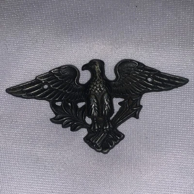 Vintage Golden Cast Brass American Eagle Wall Plaque 3.5” X 1” 3/4 - Image 1 of 4