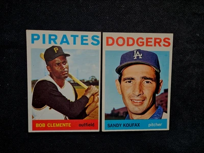 1964 Topps #440 #200 Роберто Клементе Сэнди Куфакс бейсбол лот 2 пираты SHARP - Изображение 1 из 4