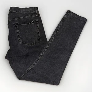 Rag & Bone Fit 1 Skinny Jeans Black Distressed Hole 32x30 - Picture 1 of 6