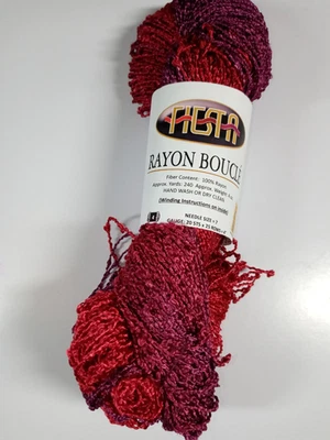 Fiesta Yarn Rayon Boucle-Poppies-240 Yards-100% Rayon - Image 1 of 2