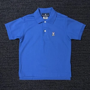 Psycho Bunny Casual Polo Shirt Boys Size Small (7/8) 100% Pima Cotton Blue - Picture 1 of 5