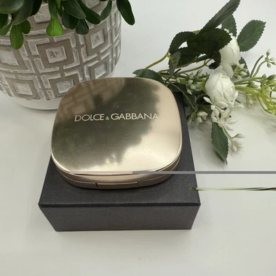 Espejo compacto Dolce & Gabbana dorado espejo doble conectado con película sin usar Foto 1 de 4