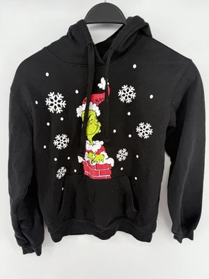 The Grinch Dr Seuss Black Hoodie S 3-5 Kangaroo Pocket - Image 1 of 3