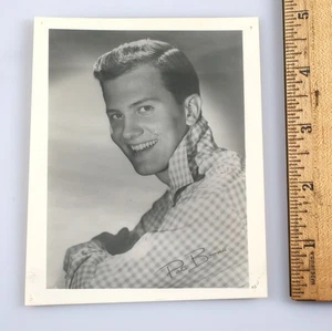 Foto autógrafa facsímil vintage de Pat Boone - Imagen 1 de 2
