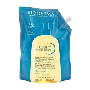 Bioderma Atoderm Eco-Refill Shower Oil Cleansing Oil For Face Body 33oz - Picture 1 of 7