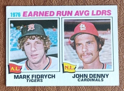 1977 Topps #7 ERA LDRS Mark Fidrych - Detroit Tigers - EX (No Creases) (A) - Image 1 of 2