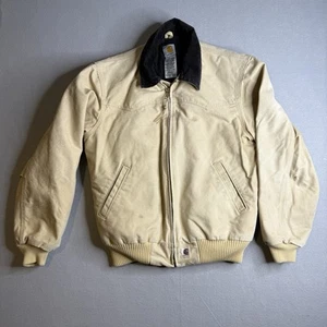 Rara giacca vintage Carhartt uomo J14 BAGNATA Santa Fe trapuntata foderata in flanella GRANDE - Foto 1 di 16