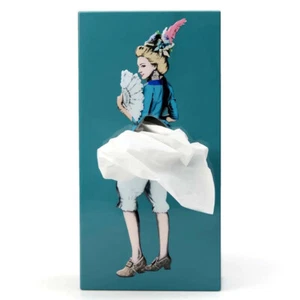 Tissue-Up Girl Tissue Dispenser Box Marie | Teal - Picture 1 of 5