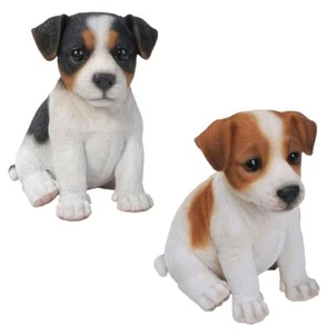 Jack Russell Puppy Dog - Lifelike Ornament Gift Indoor Garden Pet Pals 2 Colours - Picture 1 of 3