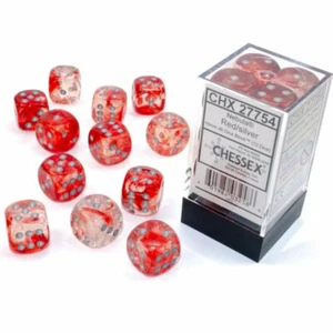 Nebula 16mm d6 Red/Silver Luminary Block (12) - Picture 1 of 1